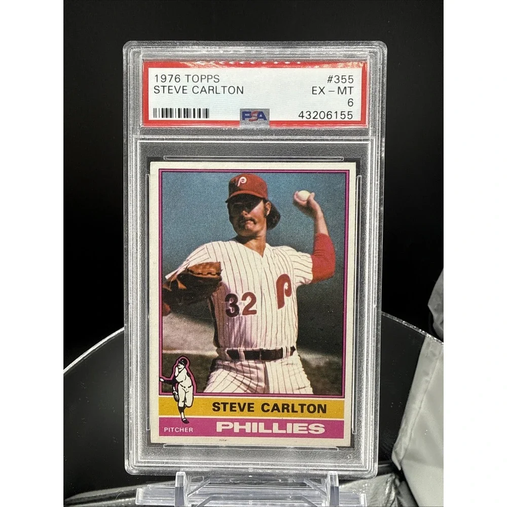 1976 Topps #355 Philadelphia Phillies Steve Carlton PSA 6